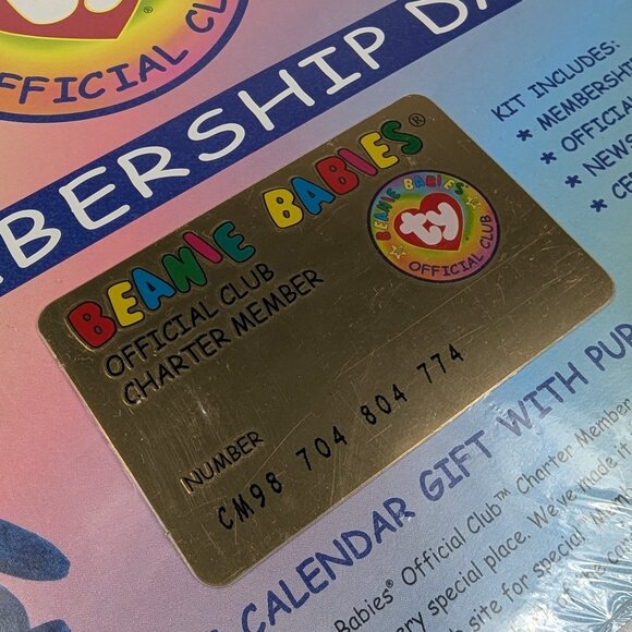 Vintage Sealed New Ty Beanie Babies Official Club Membership Card & Kit - Picture 4 of 4